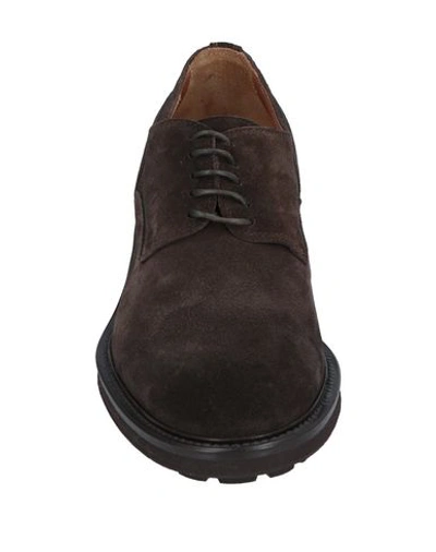 Shop Doucal's Man Lace-up Shoes Dark Brown Size 8.5 Soft Leather