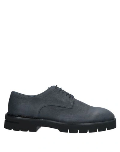Shop Alberto Guardiani Laced Shoes In Steel Grey