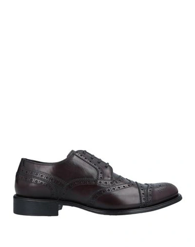 Shop Dolce & Gabbana Laced Shoes In Maroon