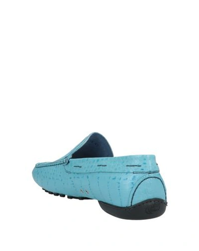 Shop Alberto Guardiani Loafers In Sky Blue