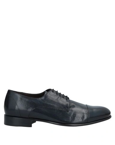 Shop Ortigni Laced Shoes In Dark Blue
