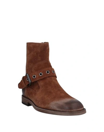 Shop Maison Margiela Ankle Boots In Brown