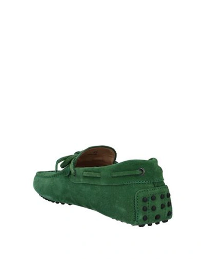 Shop Tod's Man Loafers Green Size 8.5 Soft Leather