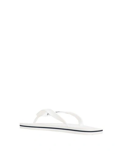 Shop Emporio Armani Flip Flops In White
