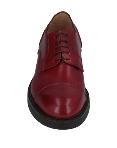 Shop Dama Laced Shoes In Brick Red