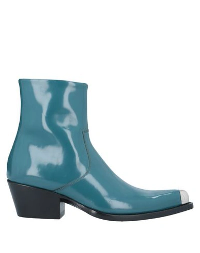 Shop Calvin Klein 205w39nyc Ankle Boot In Deep Jade