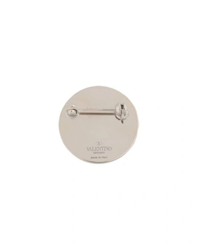 Shop Valentino Brooch In Ivory