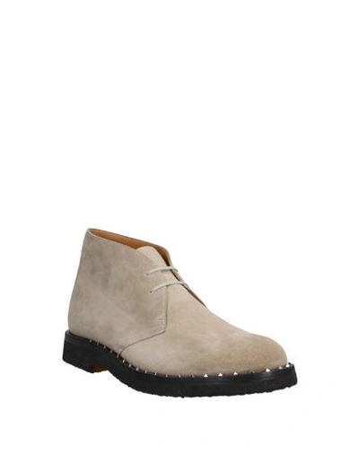 Shop Valentino Ankle Boots In Beige