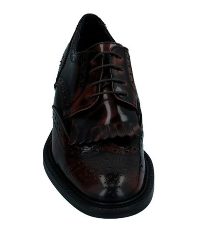 Shop Daniele Alessandrini Laced Shoes In Cocoa