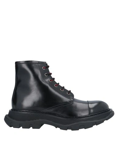 Shop Alexander Mcqueen Man Ankle Boots Black Size 7 Soft Leather