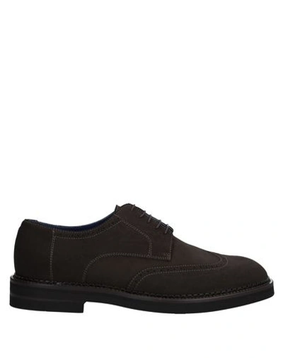 Shop Alberto Guardiani Laced Shoes In Cocoa