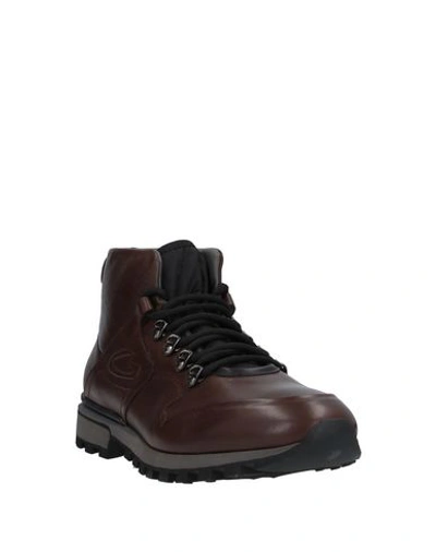 Shop Alberto Guardiani Ankle Boots In Dark Brown