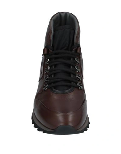 Shop Alberto Guardiani Ankle Boots In Dark Brown