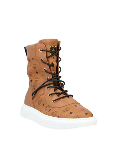 Mcm Boots In Camel
