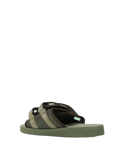 Shop Suicoke Man Sandals Military Green Size 4.5 Nylon