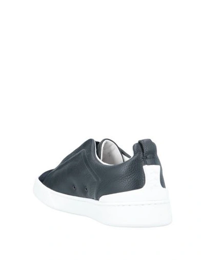 Shop Ermenegildo Zegna Sneakers In Dark Blue