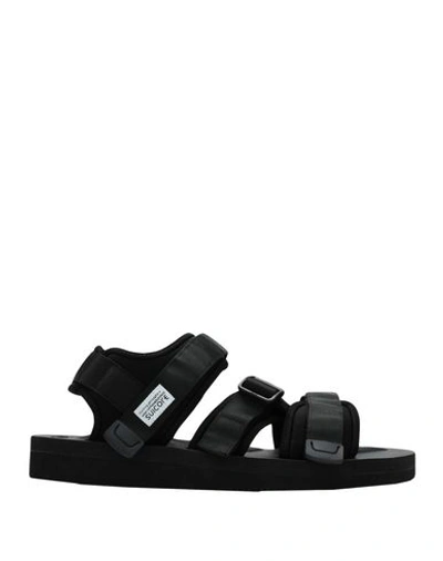 Shop Suicoke Man Sandals Black Size 12 Nylon