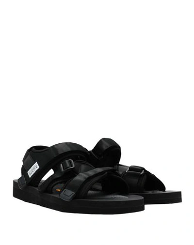 Shop Suicoke Man Sandals Black Size 12 Nylon