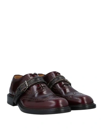 Shop Valentino Laced Shoes In Maroon