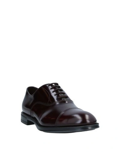 Shop Doucal's Man Lace-up Shoes Deep Purple Size 5 Calfskin