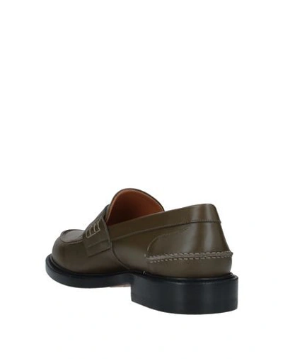 Shop Valentino Loafers In Military Green