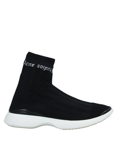 Shop Acne Studios Man Sneakers Black Size 9 Textile Fibers