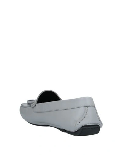 Shop Versace Loafers In Grey