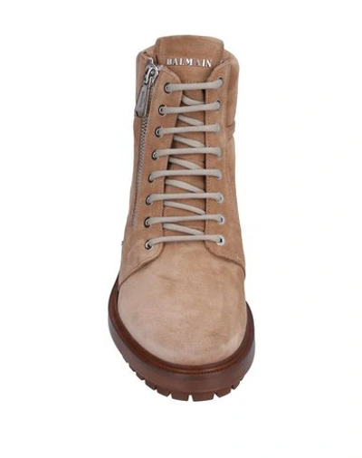 Shop Balmain Boots In Camel