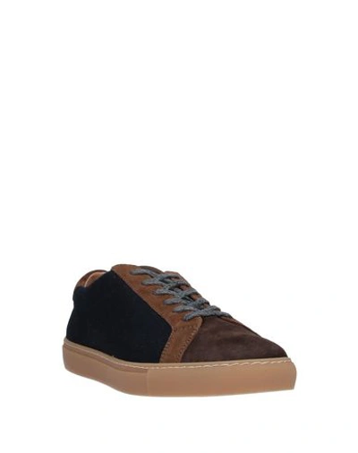 Shop Eleventy Sneakers In Dark Blue