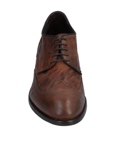 Shop Pawelk's Laced Shoes In Brown