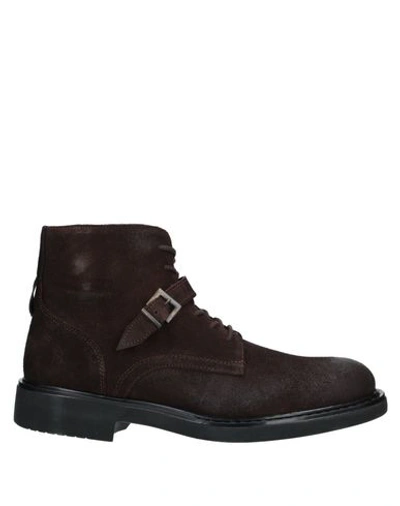 Shop Daniele Alessandrini Boots In Dark Brown