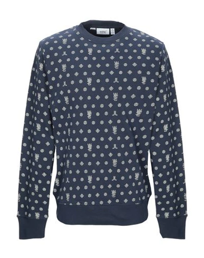 Shop Wesc Sweatshirt In Dark Blue