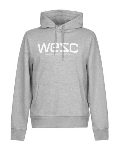 Shop Wesc Hooded Sweatshirt In Light Grey