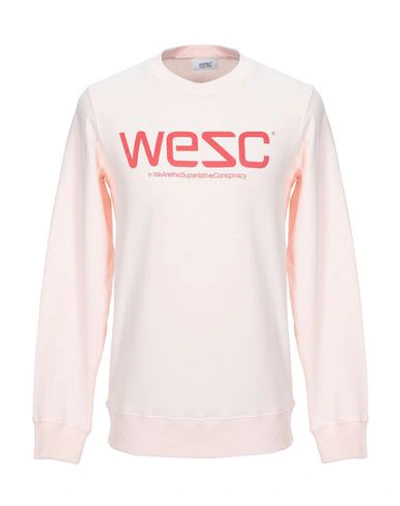 Shop Wesc Sweatshirt In Light Pink