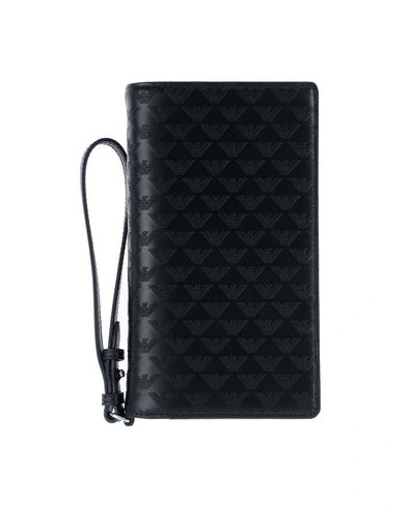 Shop Emporio Armani Checkbook Holder In Black