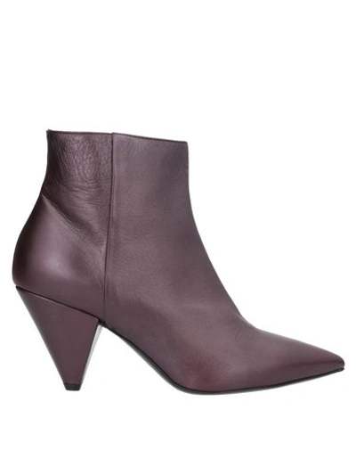 Shop Giampaolo Viozzi Ankle Boot In Deep Purple
