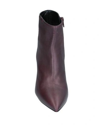 Shop Giampaolo Viozzi Ankle Boot In Deep Purple