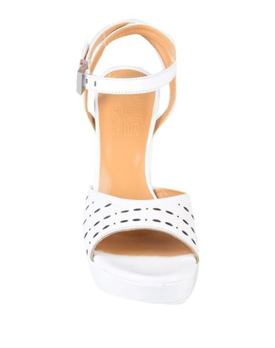 Shop Cesare Paciotti 4us Sandals In White