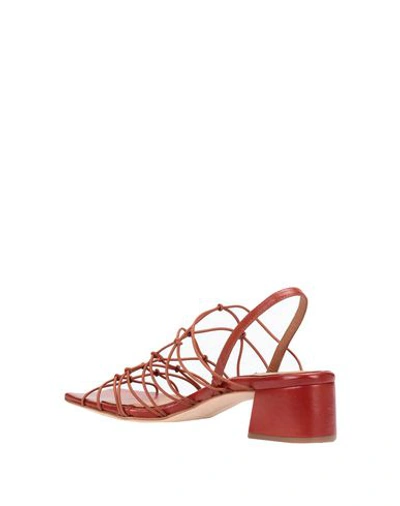 Shop Miista Sandals In Rust