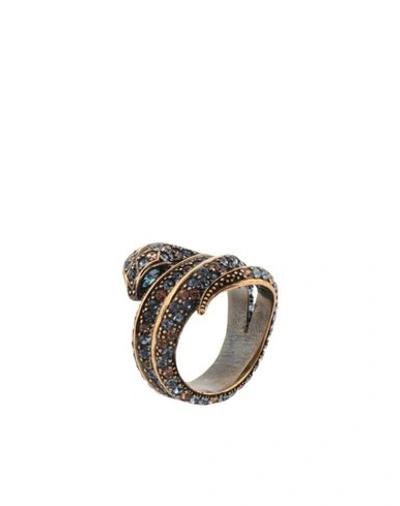 Shop Roberto Cavalli Ring In Bronze