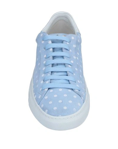 Shop Hide & Jack Woman Sneakers Sky Blue Size 6 Soft Leather