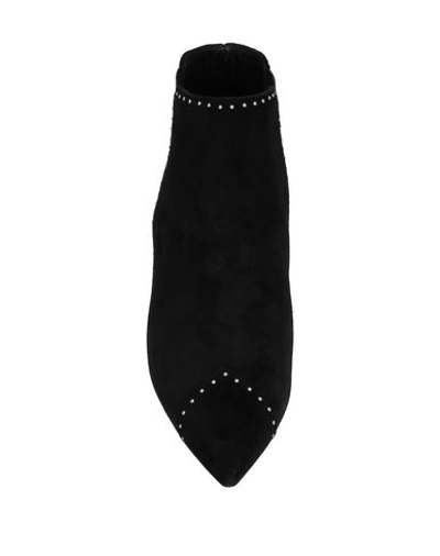Shop Saint Laurent Woman Ankle Boots Black Size 8.5 Soft Leather, Textile Fibers