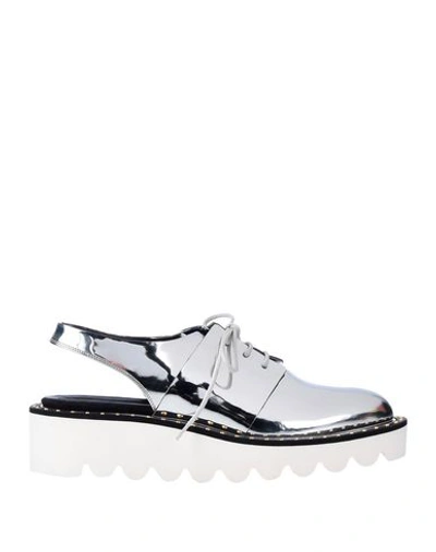 Shop Stella Mccartney Laced Shoes In Silver