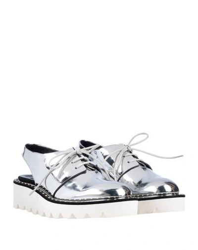 Shop Stella Mccartney Laced Shoes In Silver