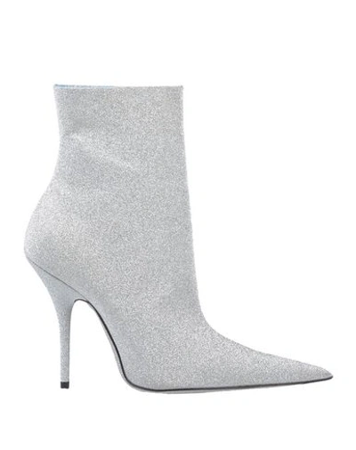 Shop Balenciaga Ankle Boots In Light Grey