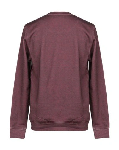 Shop Frankie Morello Man Sweatshirt Burgundy Size S Cotton In Red