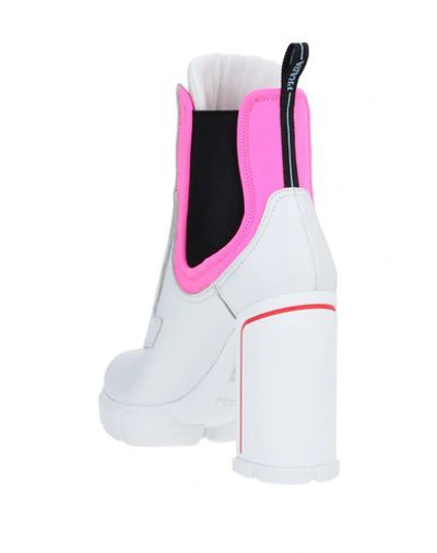 Shop Prada Ankle Boots In White