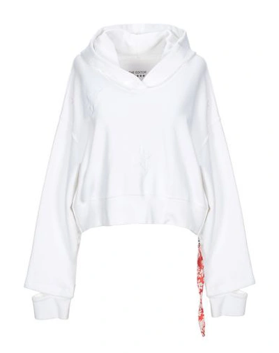Shop The Editor Hooded Sweatshirt In White
