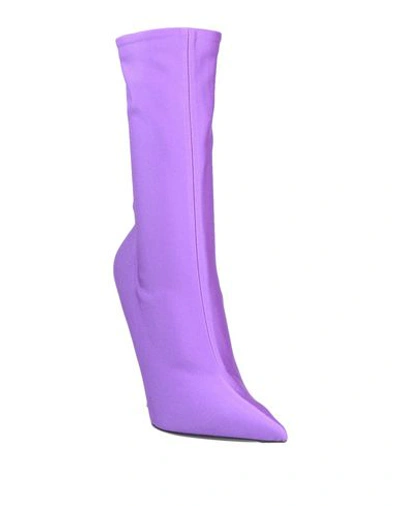 Shop Balenciaga Ankle Boot In Purple