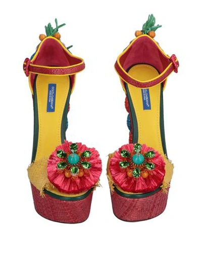 Shop Dolce & Gabbana Sandals In Brick Red